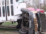 На Клочковской столкнулись трамвай и автомобиль «Газель»