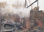 Из искры возгорится пламя. В одном из районов города сгорело пять гаражей, три машины и одна пристройка