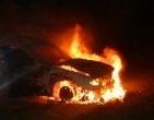 На Салтовке сгорел Mercedes