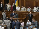 «Регионалы» заблокировали парламентскую трибуну