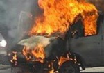 В Харькове сгорела «Газель». Два человека получили ожоги