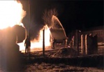 В Балаклейском районе горел склад горюче-смазочных материалов. Огонь уничтожил 60 тысяч литров топлива