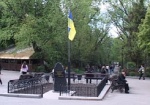 С флагштока возле памятного знака суверенитету Украины исчез трезубец