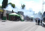 В районе «Харьков-Левады» сгорели кафе и магазин. Со станции эвакуировали около 100 человек