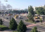 На улице Донецка идет бой, загорелся рынок