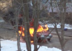 На Салтовке автомобиль загорелся во время движения