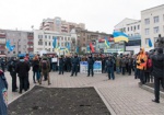 Возле памятника Ярославу Мудрому проходит двойной митинг