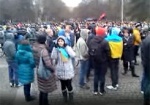 В центре Харькова - два митинга. На обоих - активисты с битами