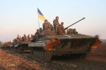 Под Снежным украинские силы уничтожили сотню террористов, больше десятка «Градов» и несколько танков