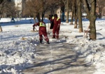 В Харькове расчищают снег почти две тысячи дворников