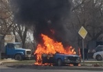 На Салтовке загорелась машина торговца нелегальным бензином