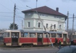 Возле станции метро «Киевская» столб упал на трамвай