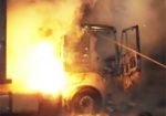 Ночной пожар: в Харькове горели два грузовика и автобус