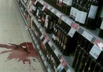Погром в супермаркете - безработный разбил элитного алкоголя на 3,5 тысячи гривен