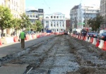 На площади Конституции началась реконструкция трамвайных путей