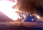 На Харьковщине пожар уничтожил 15 тонн сена