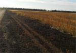 В Харьковской области загорелось поле с урожаем сои
