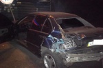 В ночном ДТП в Киевском районе повреждены 5 автомобилей и дорожный знак