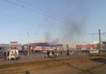 ТРЦ «Караван» не горит, загорелась трава и камыши в яру на улице Командарма Корка