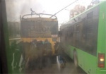 На Алексеевке столкнулись троллейбус и автобус. Движение затруднено