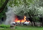 На Салтовке сгорел автомобиль