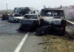 ДТП в Кировоградской области. Столкнулись 8 авто, 5 из них сгорели