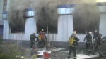 На улице Шота Руставели сгорел швейный цех, из огня эвакуировали 35 человек