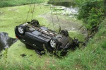 В Балаклейском районе автомобиль с двумя женщинами упал в реку