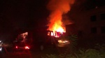 На Клочковской произошел пожар за автосалоном