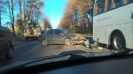 На Московском проспекте автомобили стояли из-за ДТП