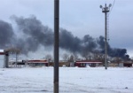 В Харькове - крупный пожар на бывшем заводе «Большевик»
