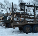 Два грузовика с древесиной задержали на Харьковщине