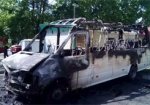 На Алексеевке сгорел микроавтобус