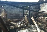 Под Харьковом - крупный пожар во дворе частного дома