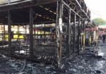 На рынке возле метро «Им. А.С. Масельского» сгорели торговые павильоны