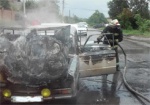 В Харькове на ходу загорелась легковушка
