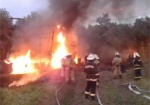 В Харьковской области тушили пожар на нефтебазе