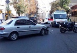 Мотоциклист попал в аварию в центре города